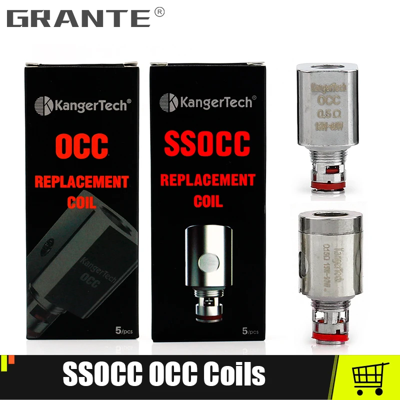Kangertech SSOCC OCC катушка головы Kanger Катушки для бак Kangertech TopTank Subtank Topbox mini Subox mini-c Атомайзеры Vape катушки