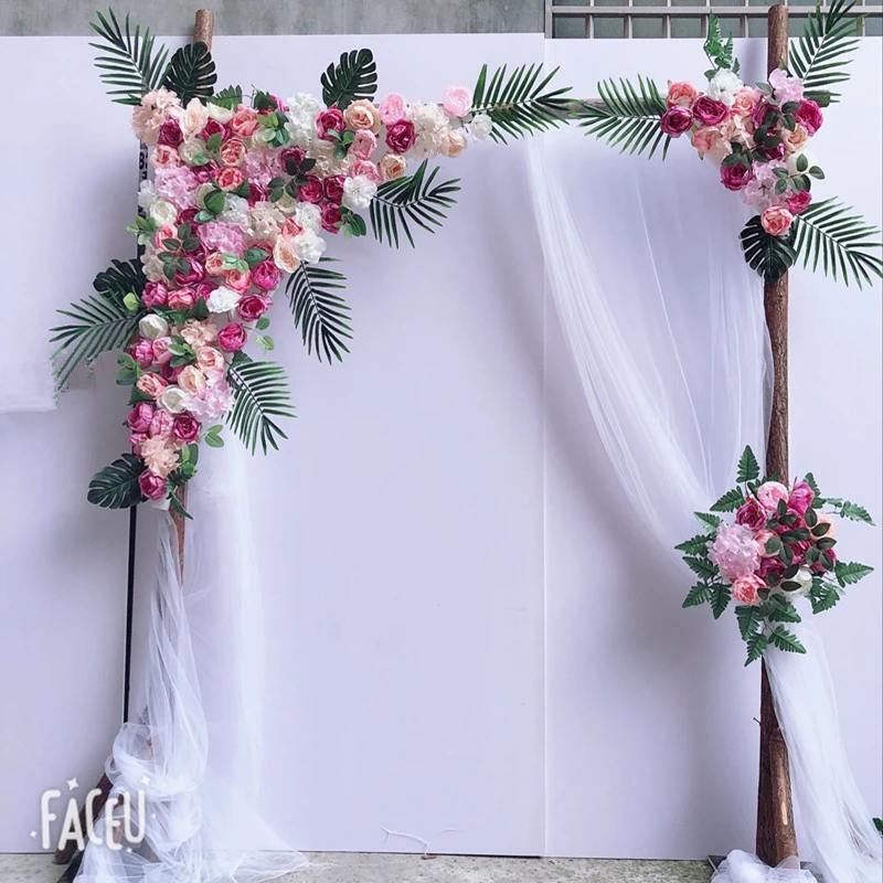 

1pc Artificial Flower Row Flower Wall Wedding DIY Decor Arch Floral diy Stage Background Layout Decorative Flowers Props Flores