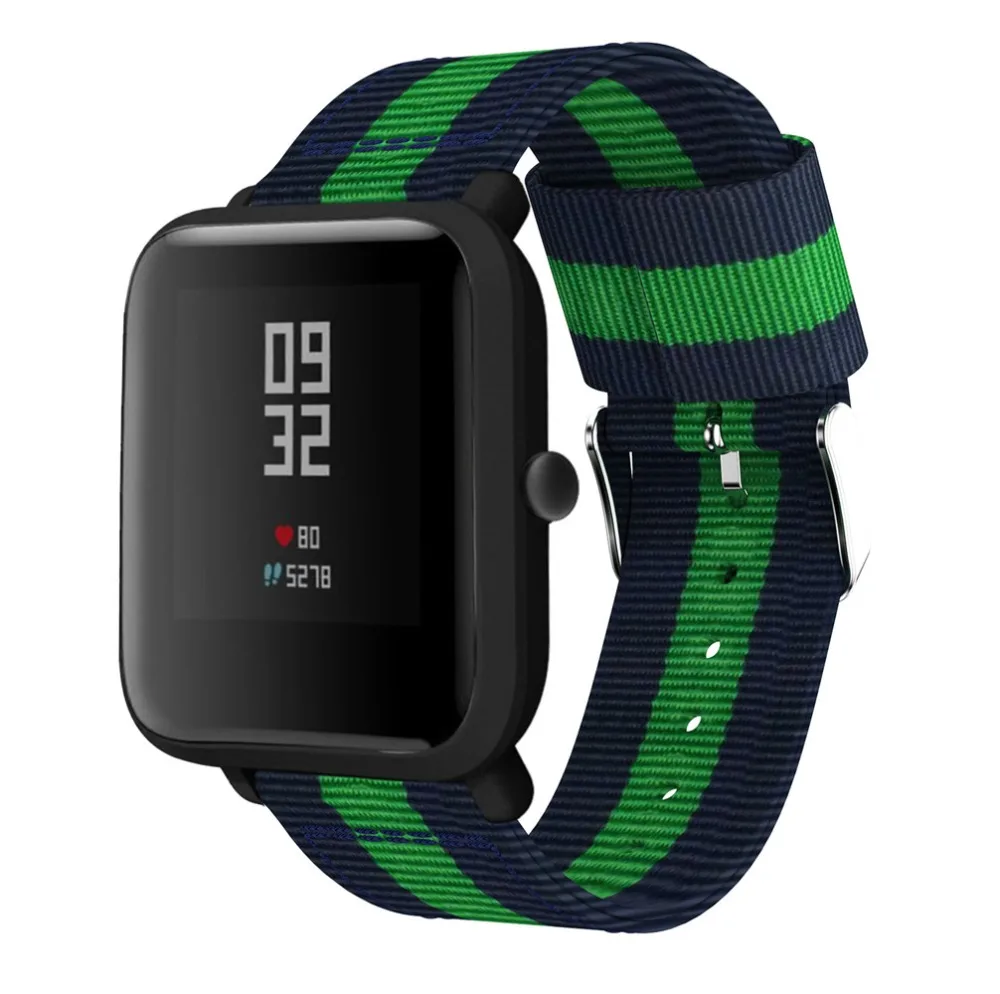 

20mm Replace Colorful bands For Xiaomi Huami AMAZFT Bip BIT PACE Lite Youth Smart Watch Wrist Bracelet Vertical Nylon Loop trap