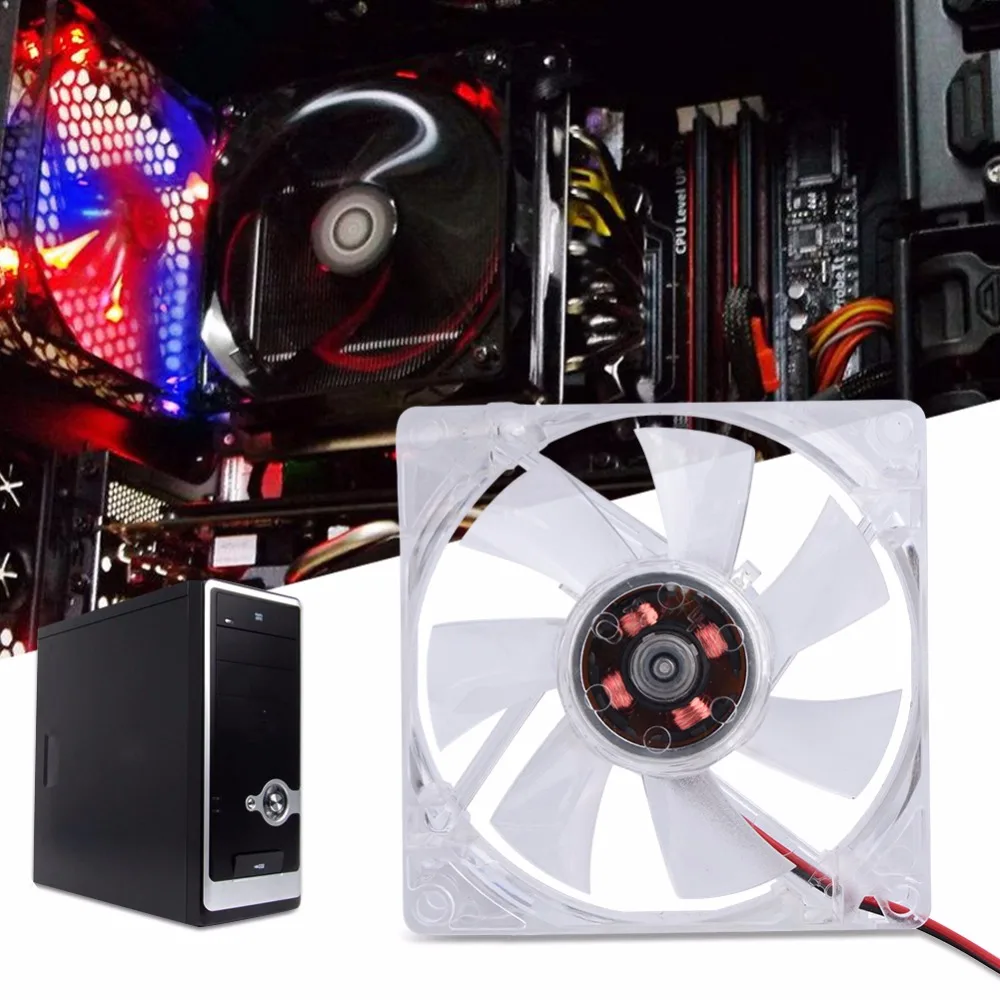 Охлаждающий вентилятор для компьютера чехол 80 мм светодиодный светильник 12 В 4