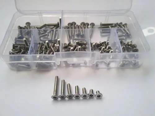 140 шт. M3 Torx T & TX розетка с потайной головкой ассортиментом стопорных винтов