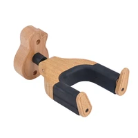 1 pcs guitar hangers hook holder wood wall mount auto lock string instrument accessories ed shipping
