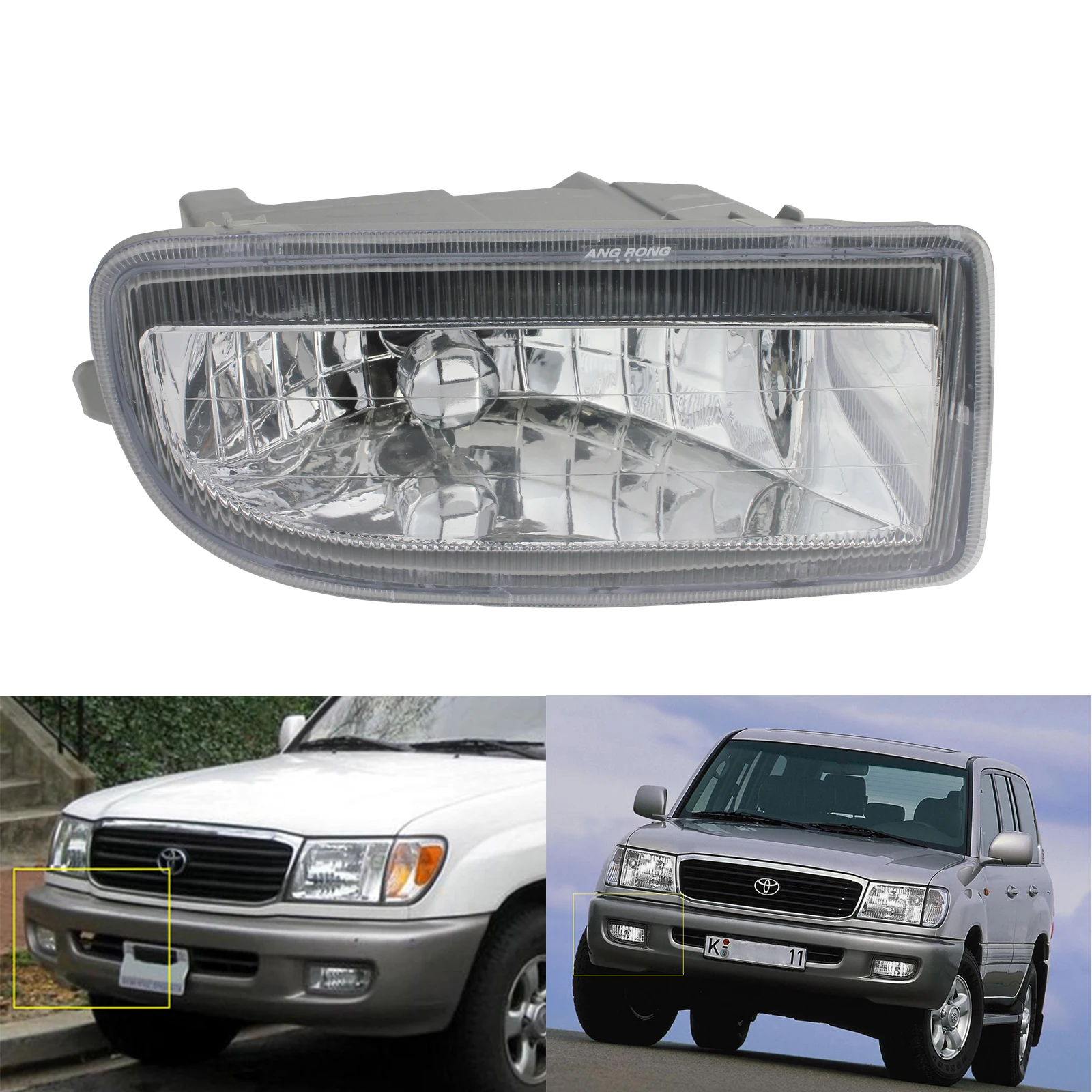 ANGRONG правый переднего бампера Туман светильник без лампы для Toyota Land Cruiser Amazon FJ100 /