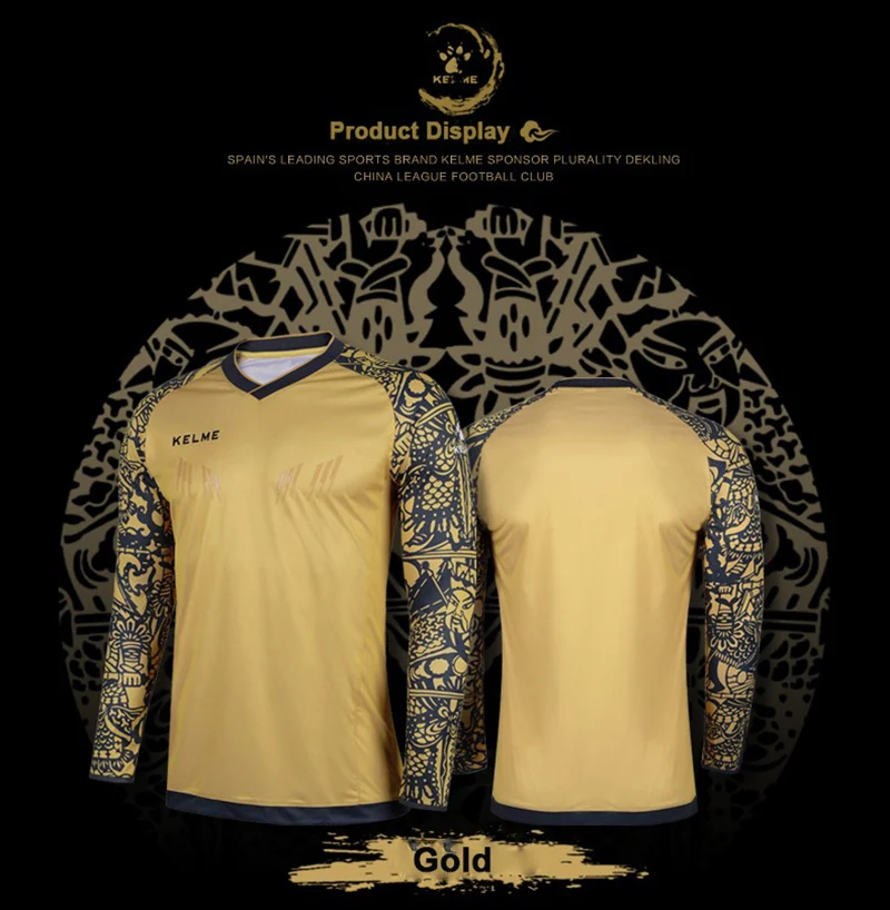 KELME/топы для футбола, одежда для вратаря, детские футбольные майки, детские футбольные Survetement, тренировочные Придверные Джерси K080C