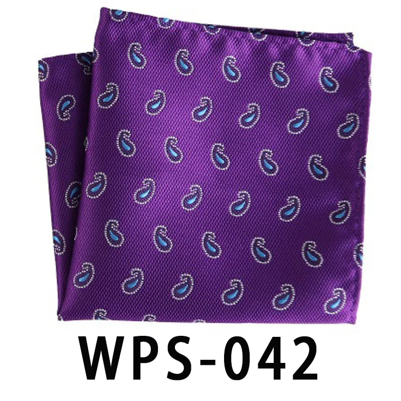 WPS-42 Новые дизайнерские популярные 25X25 см большой платок человек, узор «огурцы» цветочный узор в горошек нагрудный платок Для мужчин Повседневное Платки для Для мужчин костюм - Цвет: WPS-42