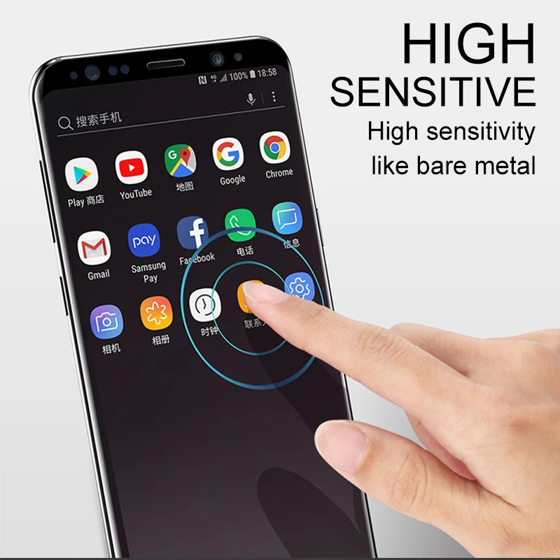Закаленное защитное стекло 9D для Samsung Galaxy S9 S8 Plus note 8 9|Защитные стёкла и плёнки