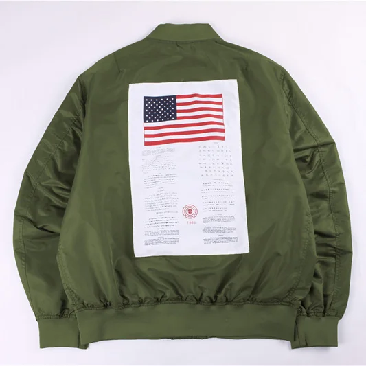 Army Green Coat Классическая мужская куртка-бомбер MA-1 в стиле ретро в стиле хип-хоп, мужская куртка-пилот для выживания в уличном стиле, ветровка - Цвет: Army Green Coat