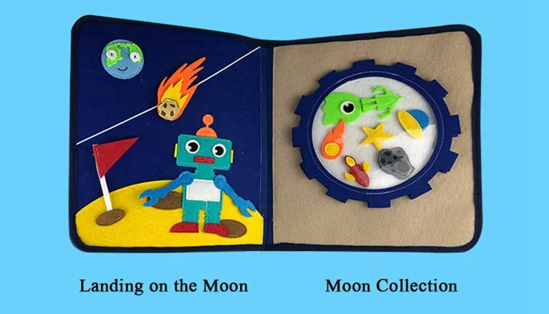Ручной работы My Space книги для раннего развития со СПИДом история книги DIY ремесла исследовать космическая игрушка книжка-картинка комплект книга для малыша