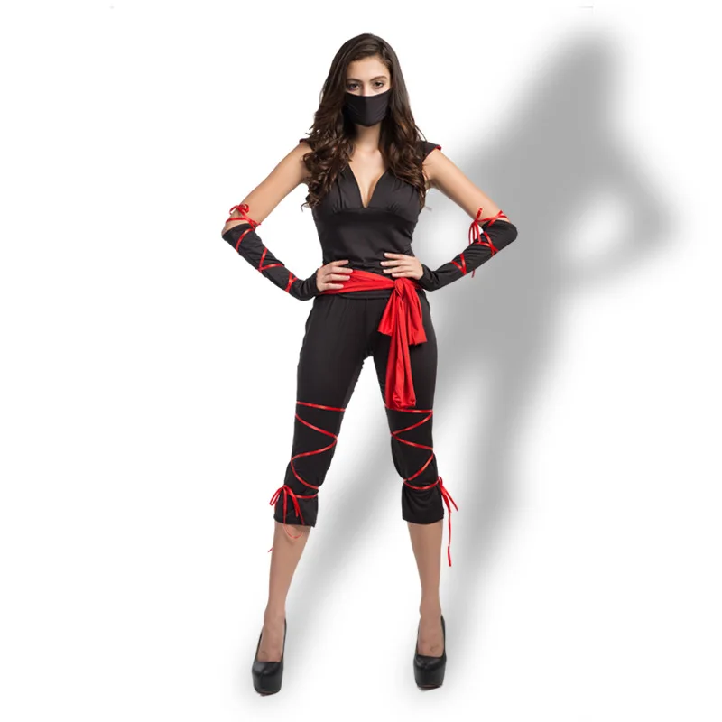 Лидер продаж Новинка Для мужчин и женщин на Хэллоуин в масках черный ниндзя