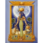 Алмазная 5D Вышивка боги Египта, алмазная живопись своими руками, мозаика, вышивка крестиком, рукоделие, полноразмернаякруглая настенная живопись, декор WG345
