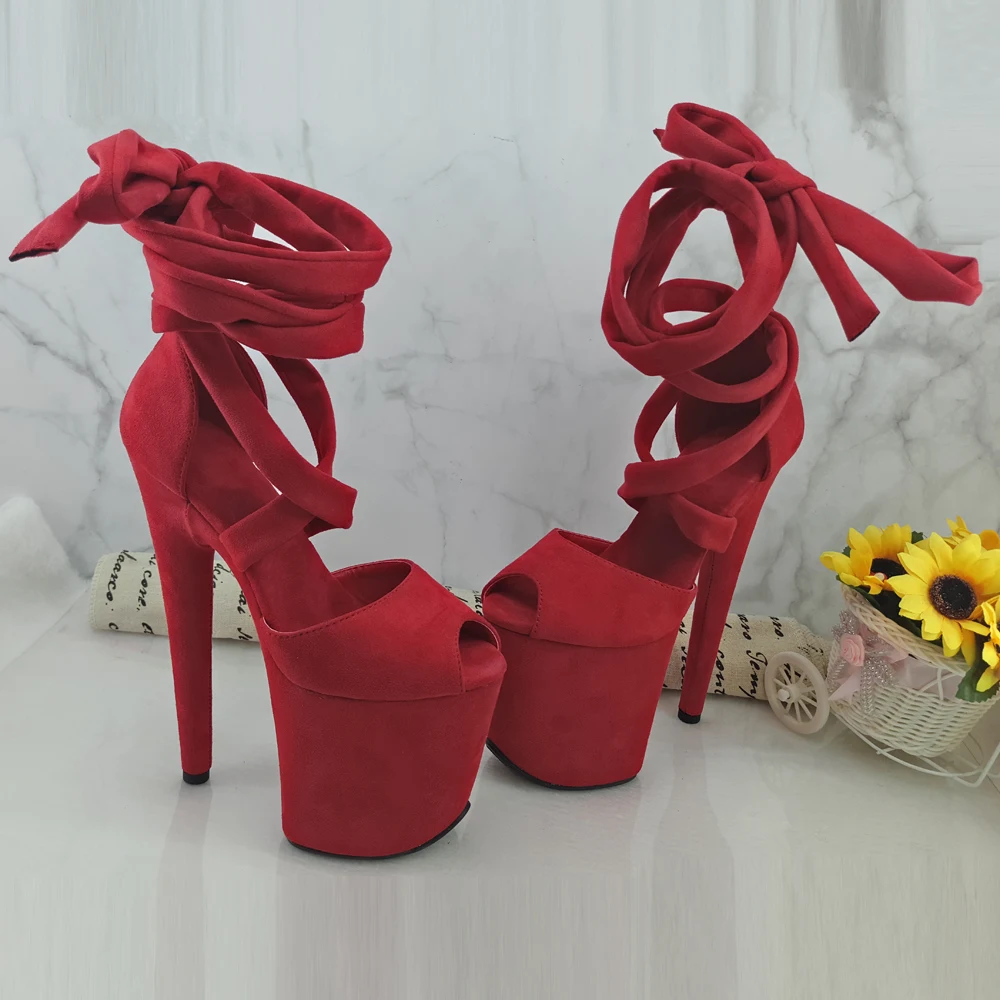 Leecabe 8Inch/20cm Women's Platform Sandals party High Heels Shoes Pole Dancing Shoes
