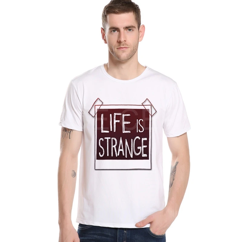 Мужская/Женская модная футболка Life Is Strange синяя хипстерская с бабочками топы