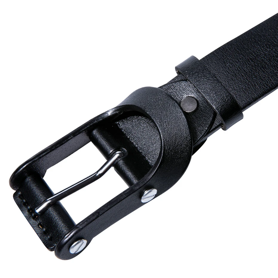 

DiBanGu Belts Real Leather Luxury Black Belt for Men Casual Vintage Design Pin Buckle Brown Leather Male Strap Belt 130cm