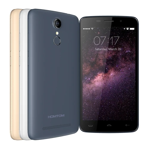 Используется 99% Новый HOMTOM HT17 сотовый телефон MTK6737 5 дюймов HD Touch ID Android 6 0 3000 мАч
