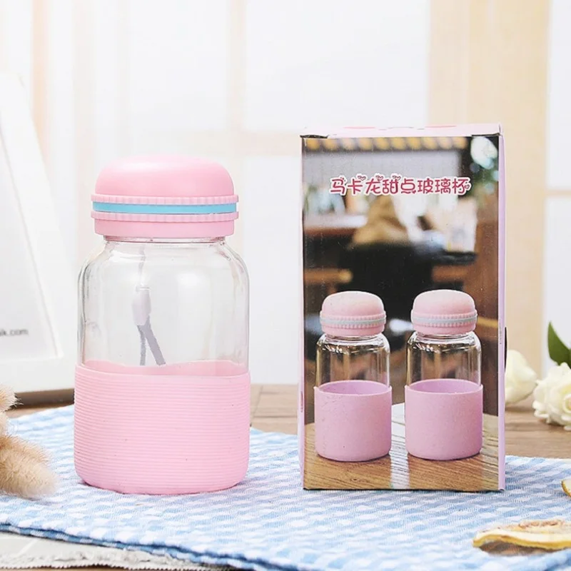 Hoomall 280 мл креативная стеклянная бутылка для воды конфетный цвет переносная