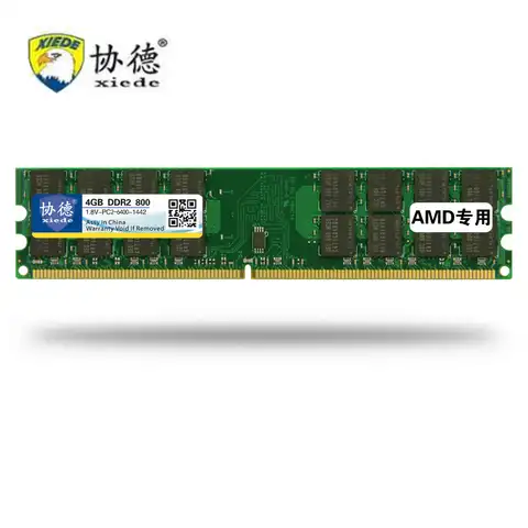 Оперативная память Xiede DDR2, 1 ГБ, 2 ГБ, 4 Гб, 800 МГц, 1,8 контактов