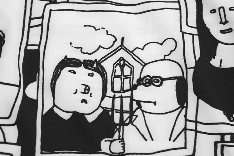 Женская блузка с принтом Lazy Oaf Повседневная рубашка большого размера из шифона