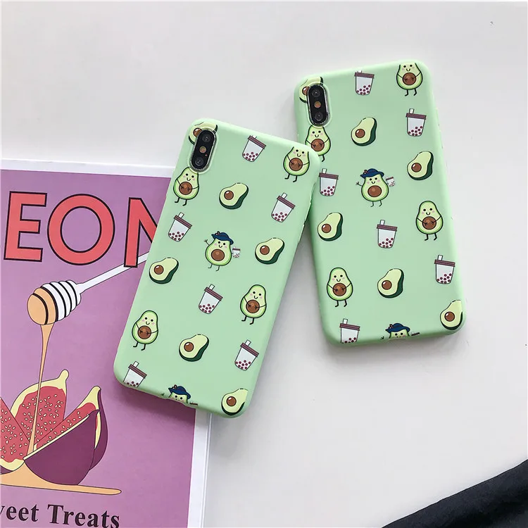 Niceking Летние фрукты авокадо чехол для телефона для iPhone XS Max XR X мультфильм Том и Джерри Мягкий ТПУ чехол для iPhone 6 6S 7 8 Plus