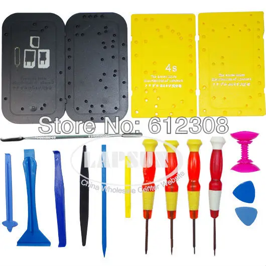 21 шт./лот набор инструментов для ремонта открывания apple iphone 4 4S 5 5S Samsung Call Phone +