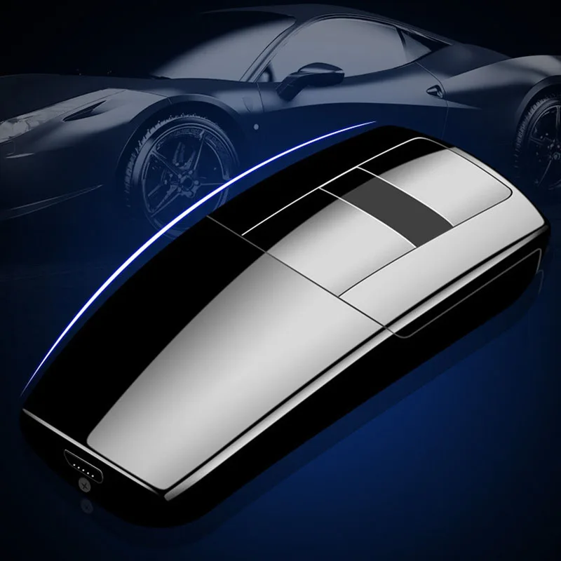 USB Зажигалка двойная дуга ветрозащитная металлическая беспламенная Электронная
