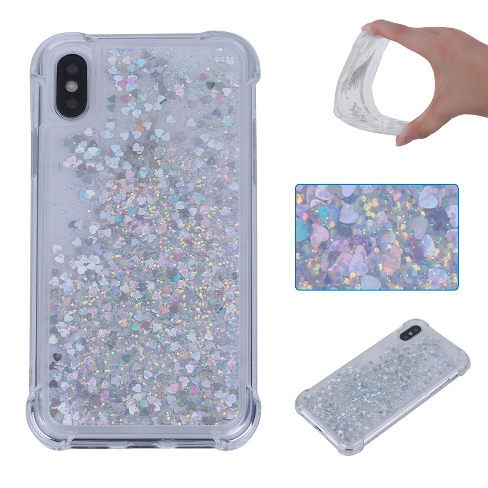 Шикарный чехол с динамическим жидким песком для iPhone 11 Pro X XS MAX XR 6 6S 7 8 Plus 5 5S роскошный блестящий чехол из ТПУ с зыбучим песком