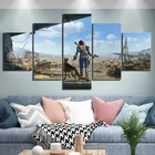 5 шт. Фэнтези Игра престолов Game сцены плакат фотографии Фоллаут 4 видеоигры холст Картины Wall Art для домашнего декора