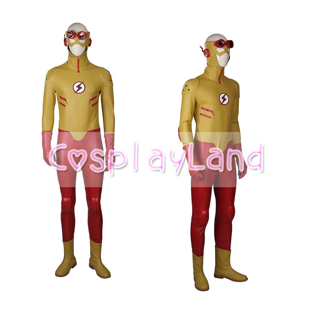Молодые юстиции Косплэй малыш вспышка костюм с Обувь индивидуальные супер герой
