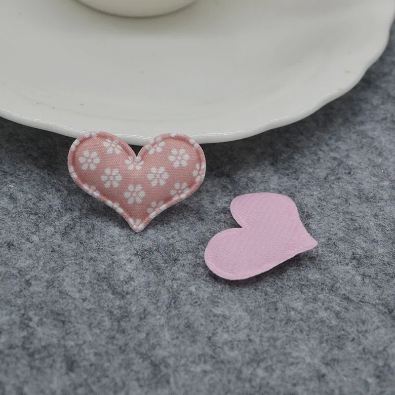 2 50 шт./лот 3,8*3 см Gingham Сердце Мягкие Аппликации для DIY ручной работы Детские аксессуары для волос, подарок украшения аксессуары - Цвет: 2