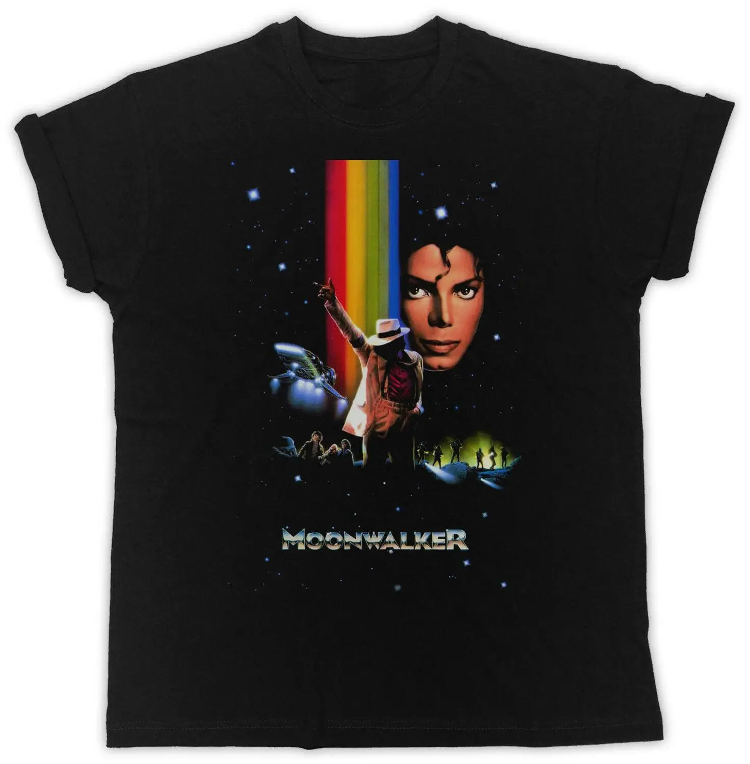 

Cool Moonwalker Michael Jackson Poster Slogan Ideal Gift Unisex Black 2019 New Brand Tops Cool Short Sleeve Casual T-Shirt