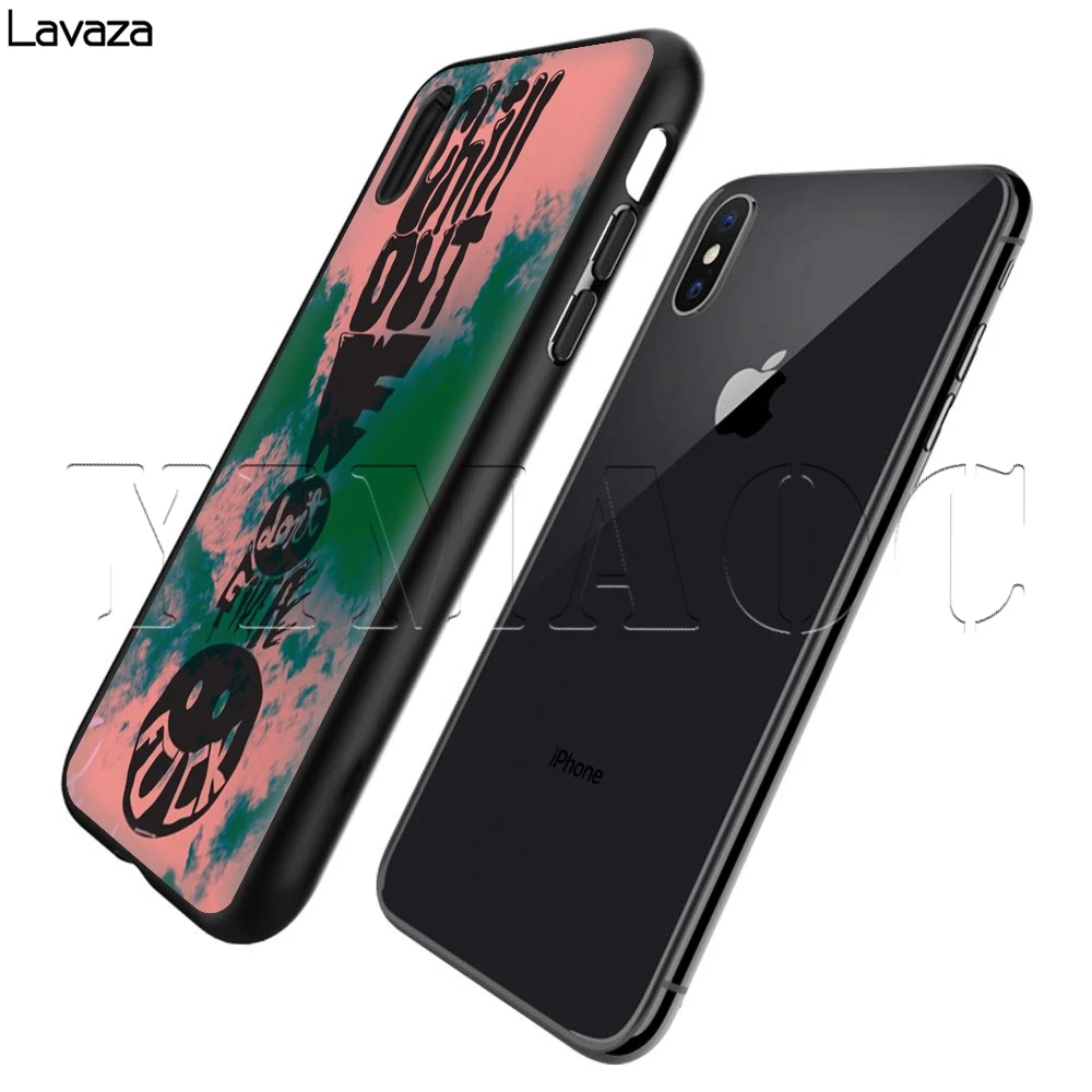 Lavaza Trippy Tie Dye Peace sign Alien Case for iPhone 11 Pro XS Max XR X 8 7 6 6S Plus 5 5s se |