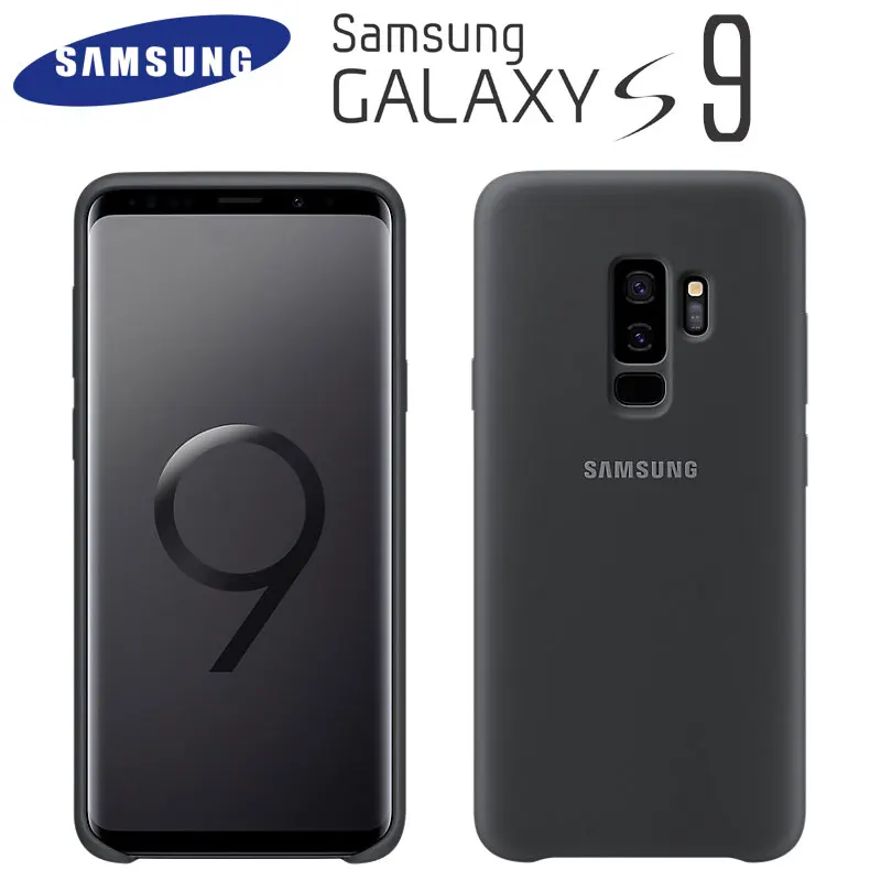 Оригинальный samsung Galaxy S9/S9 Plus S9 + шелковистый силиконовый чехол с мягким сенсорным
