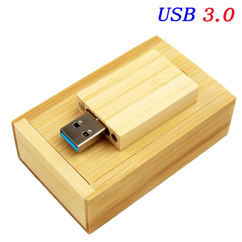 JASTER USB 3,0,, логотип клиента, деревянный USB+ упаковочная коробка, деревянный usb флеш-накопитель, флешка, 4 ГБ, 16 ГБ, 32 ГБ, 64 ГБ, карта памяти - Цвет: Bamboo With box