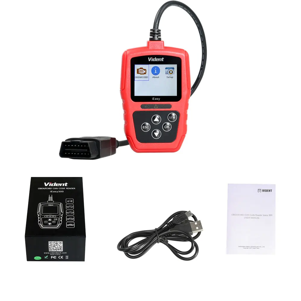 VIDENT iEasy300 CAN OBDII/считыватель кода EOBD бесплатное обновление онлайн в течение 3 лет VIDENT iEasy 300 для входного уровня Pro и Savvy DIYer