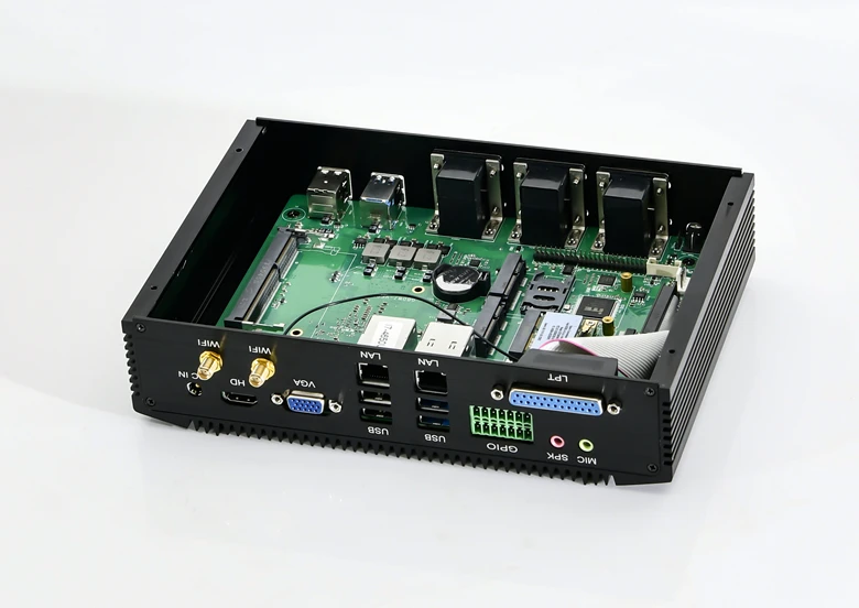 Промышленный Мини компьютер Core i5 4200U i7 4500U с 6COM rs232 rs422 rs485 HDMI VGA GPIO LPT портами для медицинской промышленности