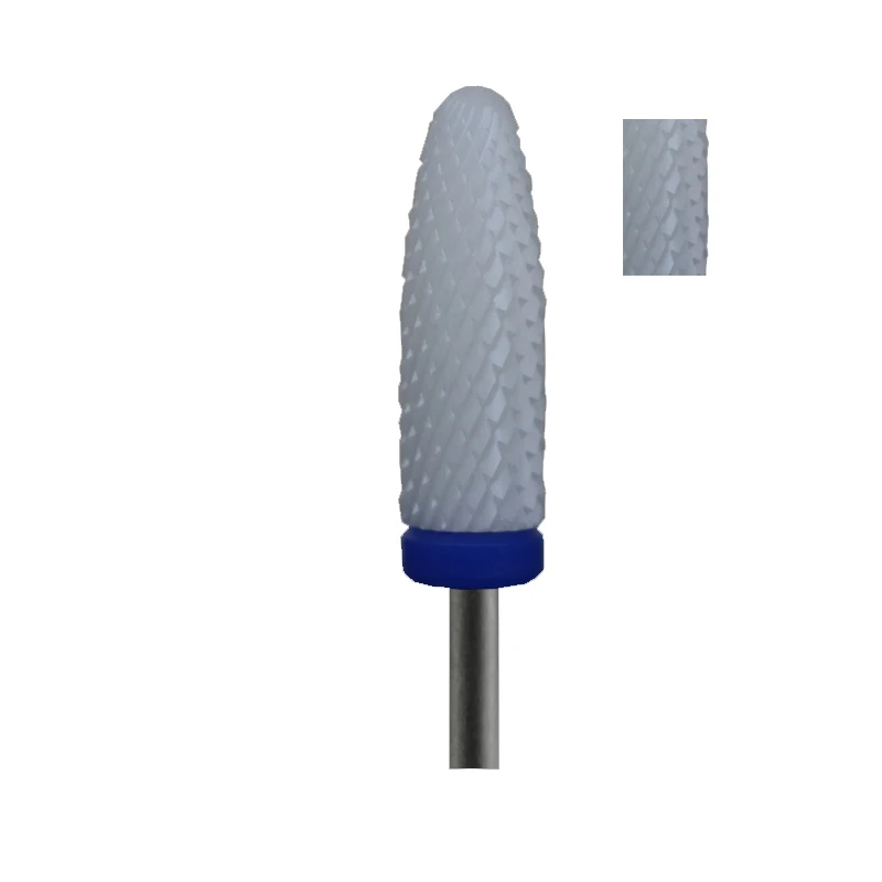 

1pcs White Ceramic Nail Drill Bit - Long Flame Bit - M