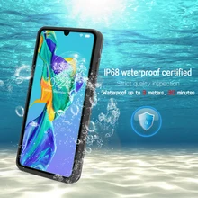Ip68 Waterproof 360° full Protection Phone Cases For Huawei P30 P30 Pro Diving Swimming aquatics Outdoor Sports Shockproof Cover