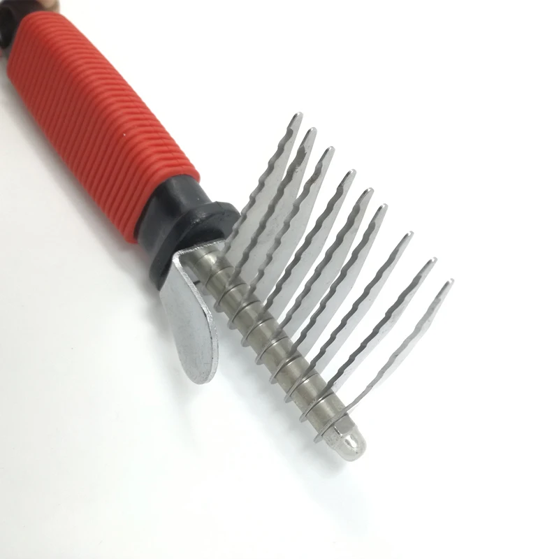 Pet Fur Knot Cutter Remove Comb Grooming Shedding Brush Rake Dog Cat Stainless Steel Long Blades with Safety Edges | Дом и сад
