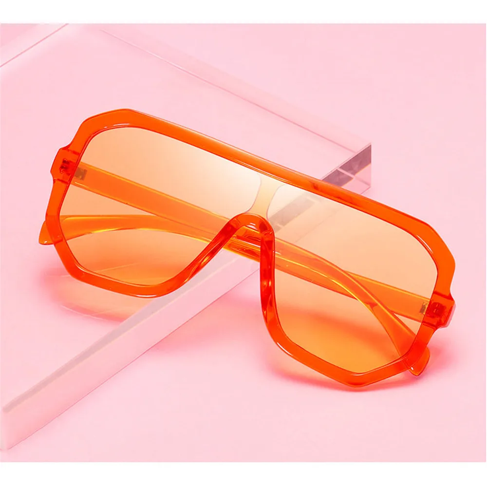 Плоские верхние негабаритные Квадратные Солнцезащитные очки для женщин модные ретро градиентные солнцезащитные очки Мужские оранжевые большие рамки винтажные очки UV400 NX
