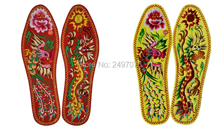Бесплатная доставка вышитые стельки на заказ для обуви китайского традиционного