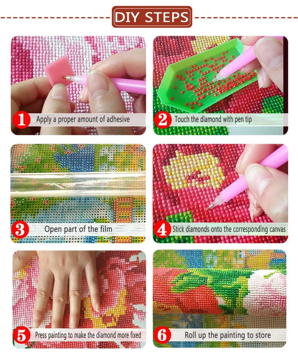 

CAMMITEVER Diamond Painting Flowers,Full,Diy,Diamond Painting Painting Rhinestones,Embroidery Diamond