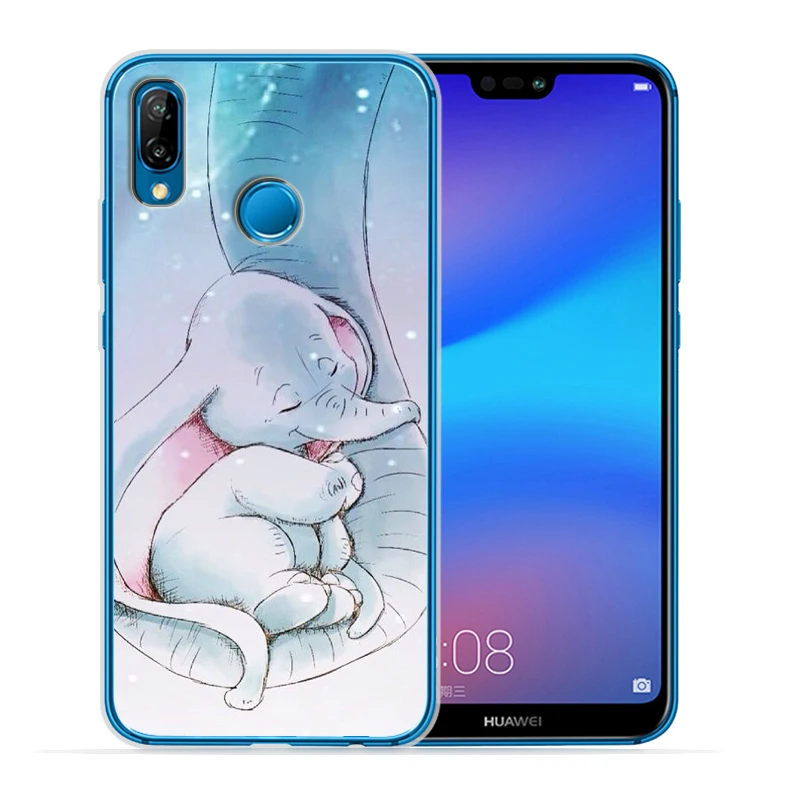 Мягкий прозрачный чехол Dumbo для huawei P30 Lite для huawei P30 Pro P20 Lite P8Lite P9Lite P Smart Capa силиконовый Etui