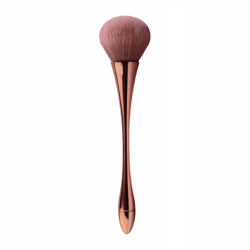 Rose gold color hair 1 шт., кисти для макияжа, кисть для румян, большая косметика, Косметика для макияжа, косметика для лица Пудра, кисти, профессиональная кисть кабуки, кисть для основы, инструмент для макияжа - Handle Color: Rose gold color hair