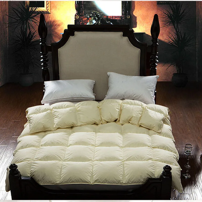 95% White Goose Down Core quilt double warm thickened winter 100%Cotton duvet quilted Pink Blanket Comforter Filler 3.5kg |