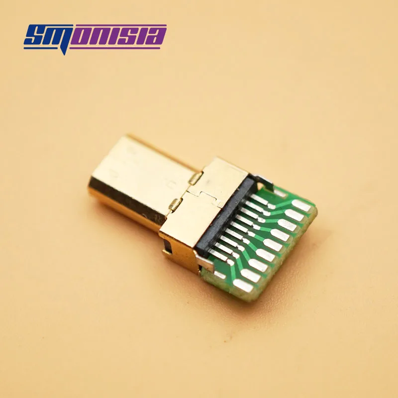 10 шт./лот Mini Micro HDMI совместимые штекеры позолоченные типа D с PCB штекеры|plug connector|plug