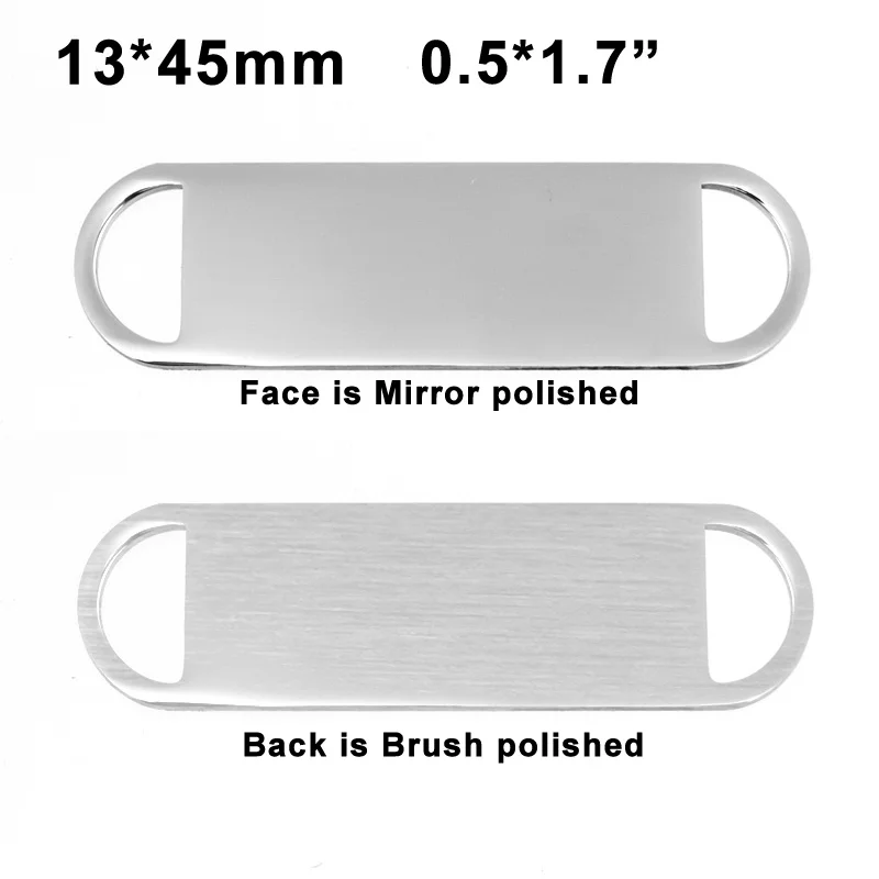 Пустые пластины из 100% нержавеющей стали для гравировки коннектор меток браслета