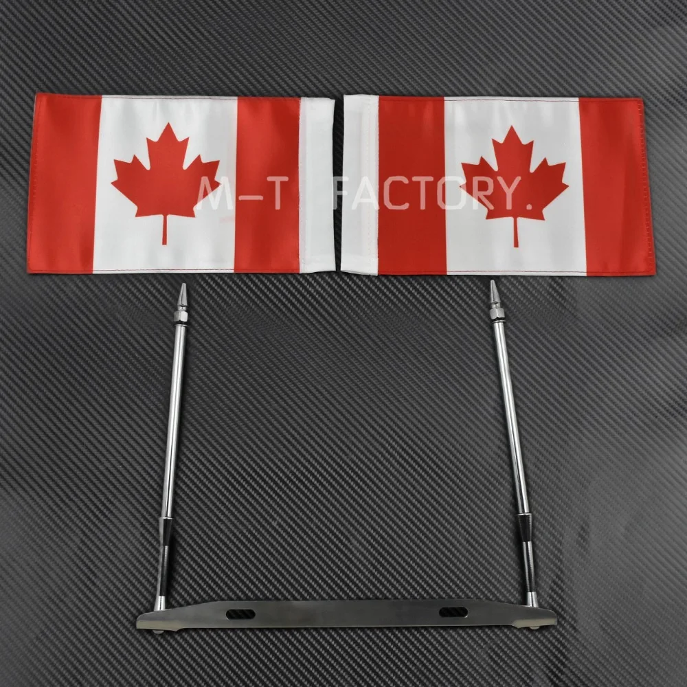 Мотоцикл Универсальный флаг номерной знак рамка хром двойные поляки США Франция