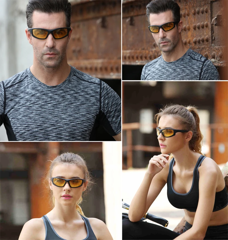 Мужские антибликовые очки UV400 черные поляризованные солнцезащитные в оправе из