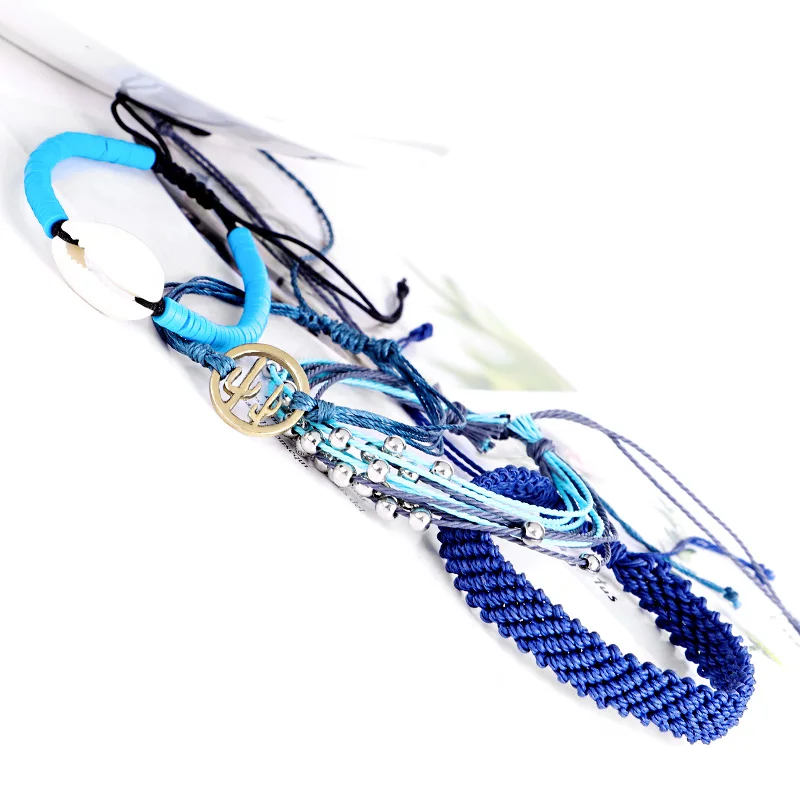 Mix Colour Handmade Woven Braid Bracelet Round Bead Shell Cactus Friendship for Women 2358 | Украшения и аксессуары