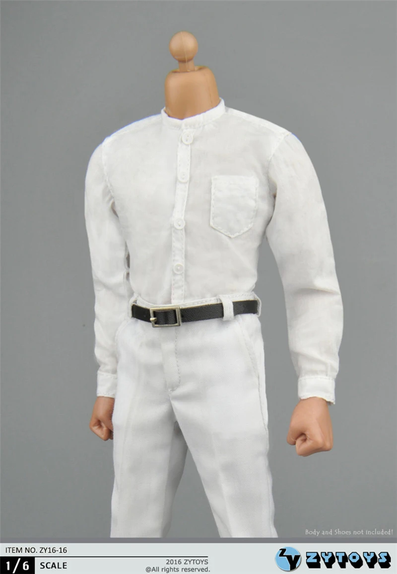 

ZY16-16 1/6 male man Chinese Tunic suits clothes clothing set black/white color fit for 12 inches action figure accessories