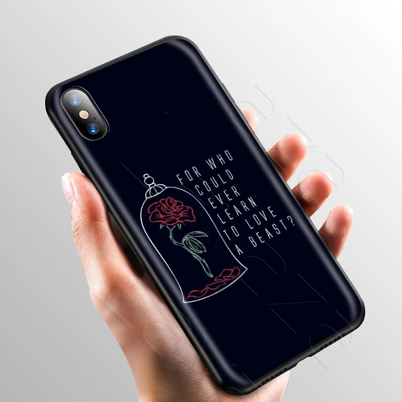 1 Lavaza Beauty Beast Rose Princess Case for iPhone 11 Pro XS Max XR X 8 7 6 6S Plus 5 5s se - Цвет: 1